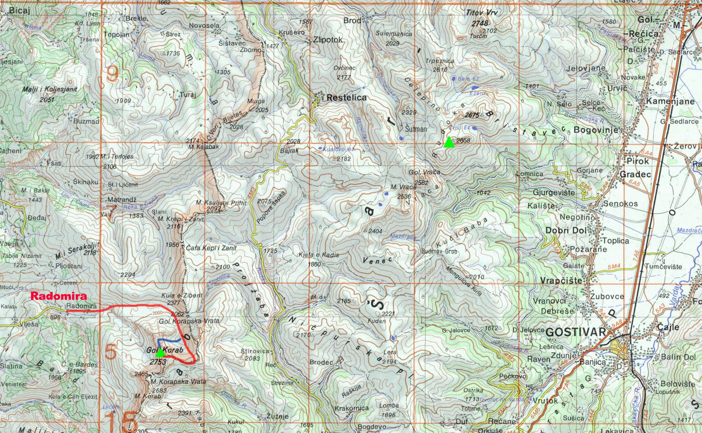 mapa Korab+Rudoka_JNA200k_oc